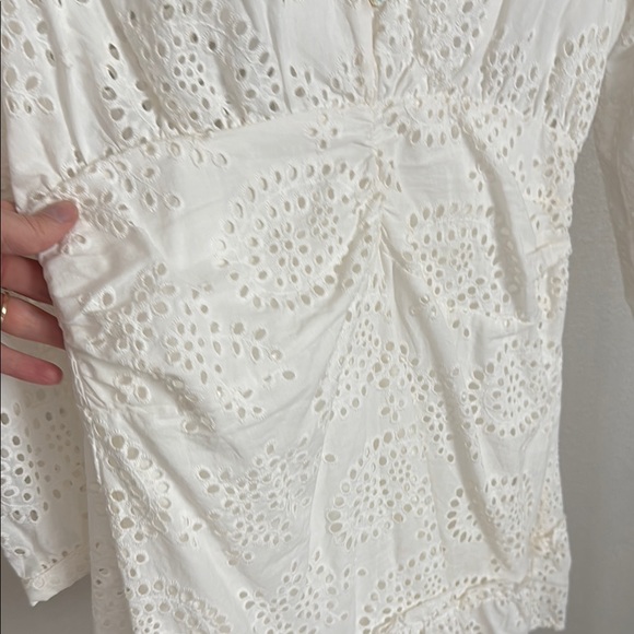 Zara White Long Sleeve Dress - Picture 9 of 10